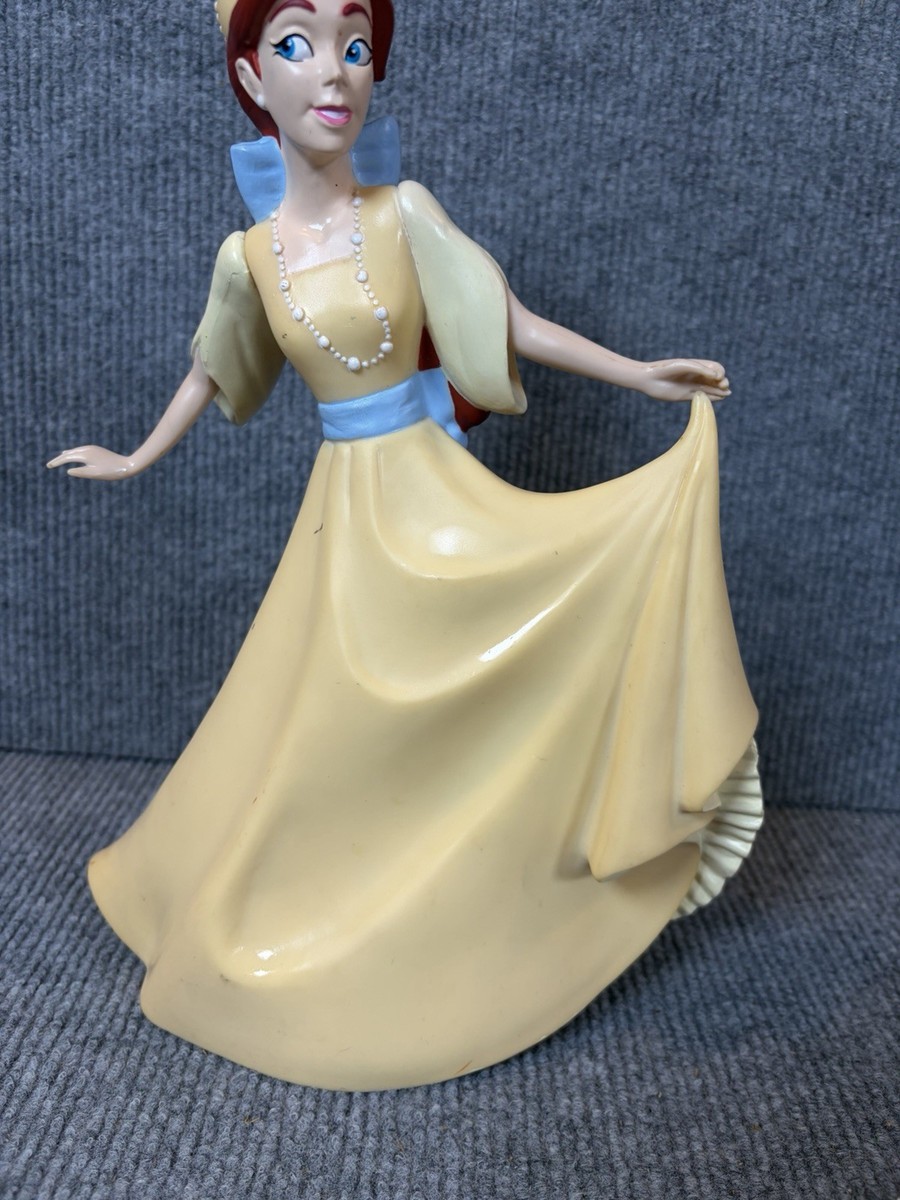 Vtg 1997 Anastasia Movie 10” PVC Figurine Yellow Formal Dress Fox