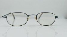 Vintage Sointu Era 1202 Black Metal Oval Sunglasses FRAMES ONLY Japan