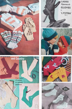 Vintage Sock Glove Knitting Patterns Lots Designs Choose Sock Knitting Pattern