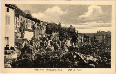 Old postcard Dun-sur-Meuse - Dun an der Maas - Town Scene - Ruins (1036691)
