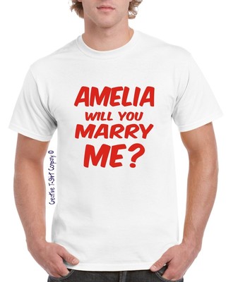MARRY ME Personalised Proposal T-Shirt 