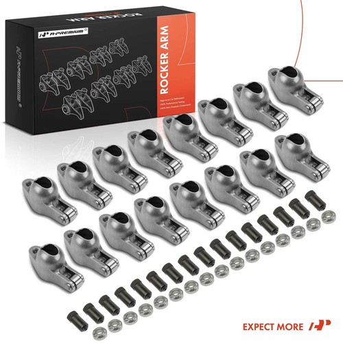A-Premium 4340 Steel Roller Tip Sportsman Rocker Arm Set for Chevy SBC 350 1.6 - Picture 8 of 10