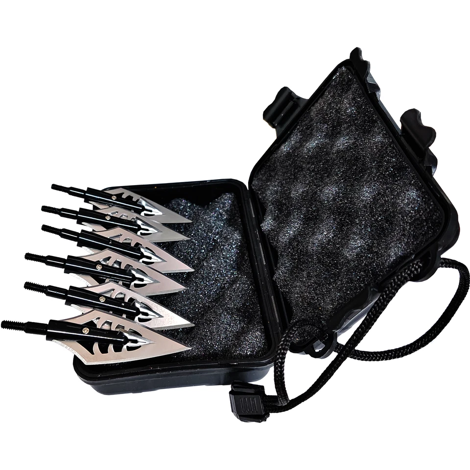 12pcs 150 grain Heavy Power Broadheads Crossbow Compound Bow Hunting Arrow Tips - Image 4 of 4