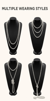 6PCS 1920s White Accessories Flapper Great Gatsby Retro  display picture 2