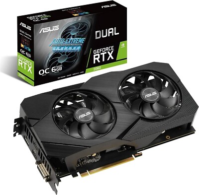 ASUS Dual GeForce RTX 2060 OC Edition 6GB GDDR6 Graphics Card