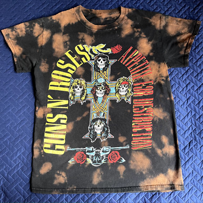Guns and Roses Appetite for Destruction acid wash t shirt Adult S