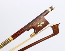 4/4 Snakewood Violin Bow Hand Made Well Balanced Inlay poplar blossom Frog