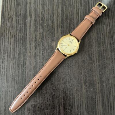 Seiko King Quartz 9721-8010 Vintage Gold Quartz Mens Watch From