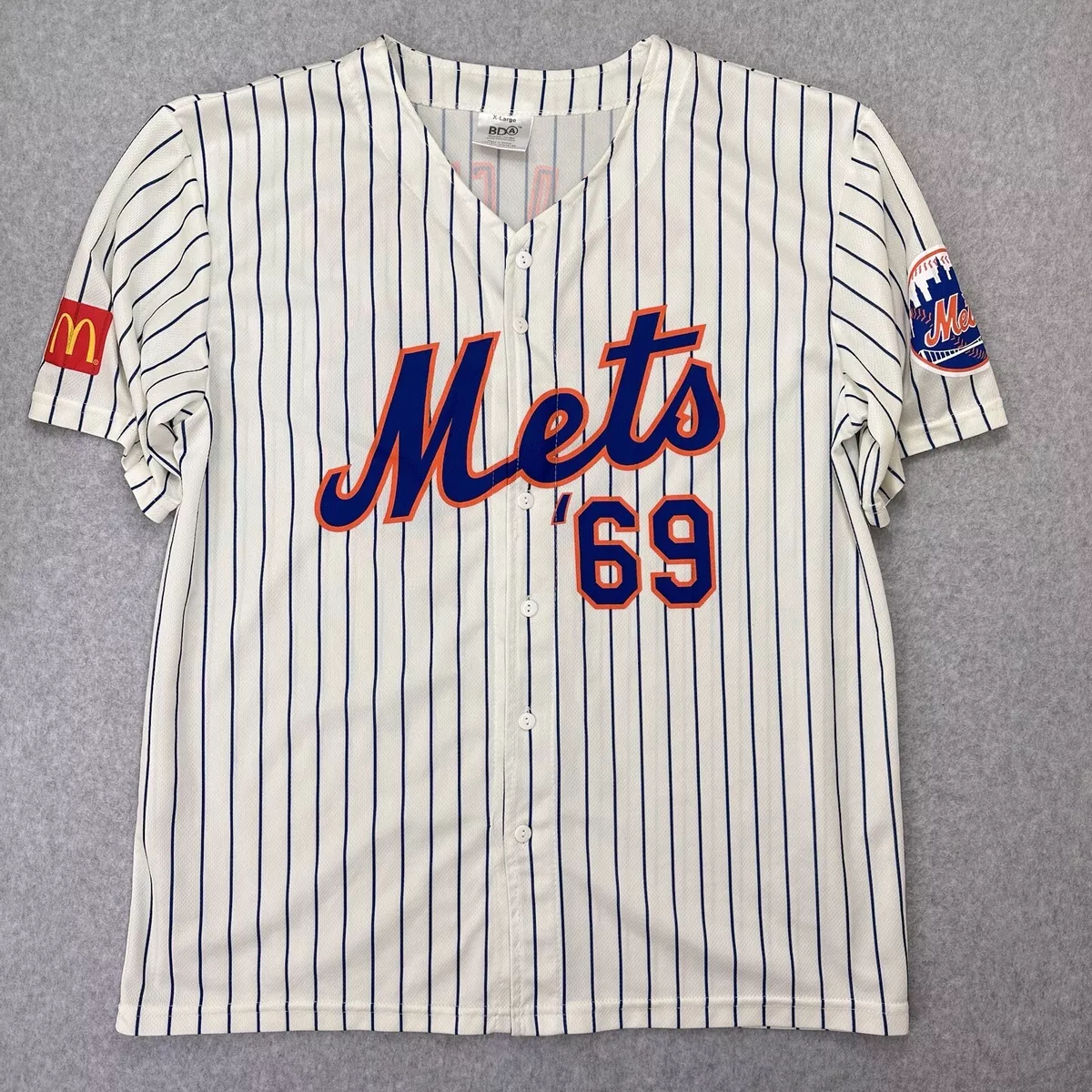 New York Mets Jersey '69 World Champs Size XL Promo Stadium Giveaway  Pinstripe