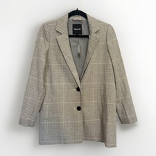 Madewell Gray Dorset Blazer Galloway Plaid Women XS Academia Office NWT