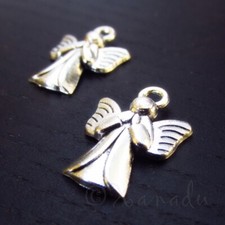 Angel Charms 19mm Antiqued Silver Plated Pendants C7025 - 10, 20 Or 50PCs