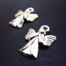 Angel Charms 19mm Antiqued Silver Plated Pendants C7025 - 10, 20 Or 50PCs