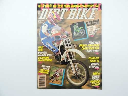 Dirt Bike Magazine July 1989 Yamaha DT200R CZ400 Factory Yamaha YZ125 L11575