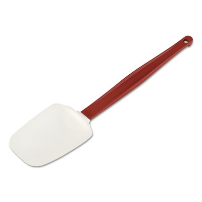 Rubbermaid Commercial High Heat Scraper Spoon White w/Red Blade 13 1/2'' 1967RED