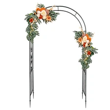 VINGLI Garden Arbor Arch Walkway for Wedding Party Plant Climbing Backyard Lawn