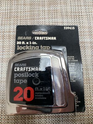 Vintage Sears Craftsman 20ft. x 1in. Posilock Tape Measure 39415