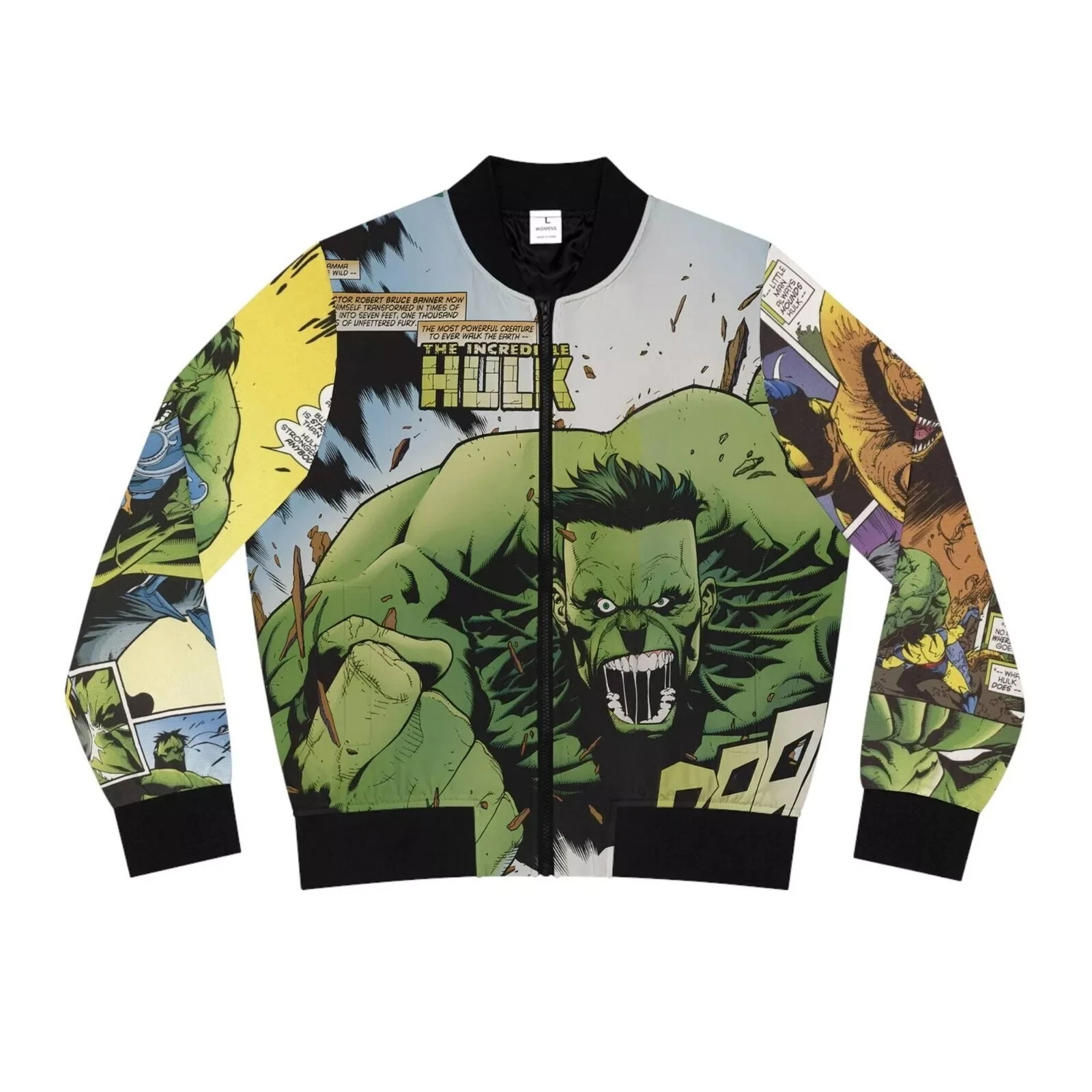The Incredible Hulk Comics Book Green Hulk Superhero Bomber Jacket New