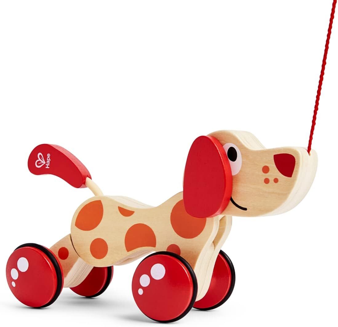 (1, 40 x 40 cm) - Hape E0347 Pepe Pull Along - Walk Along Wooden Dog Toy - Virtu