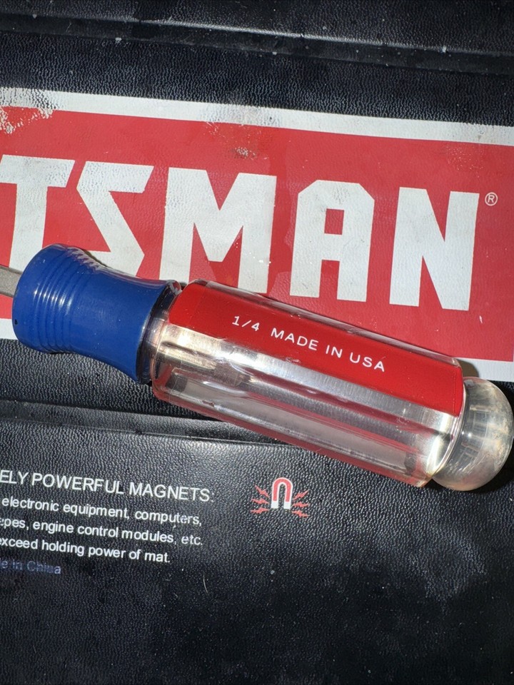 Sears Craftsman Nos USA 1/4” Slotted Screwdriver 6” Blade 41584 Western