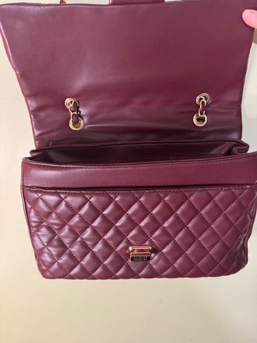 Badgley Mischka Quilted Messenger Bag Plum Color NWT - Picture 18 of 24