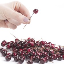 Group of 400 Realistic Artificial Burgundy Berry Picks
