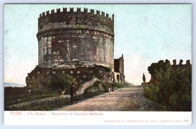 Postcard Roma Rome Italy Via Appia Tomb of Caecilia Metella
