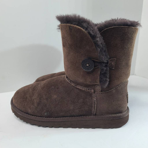 Stivali invernali Ugg Australia donna Bailey bottoni pelle di pecora marrone shearling 5 - Foto 3 di 12
