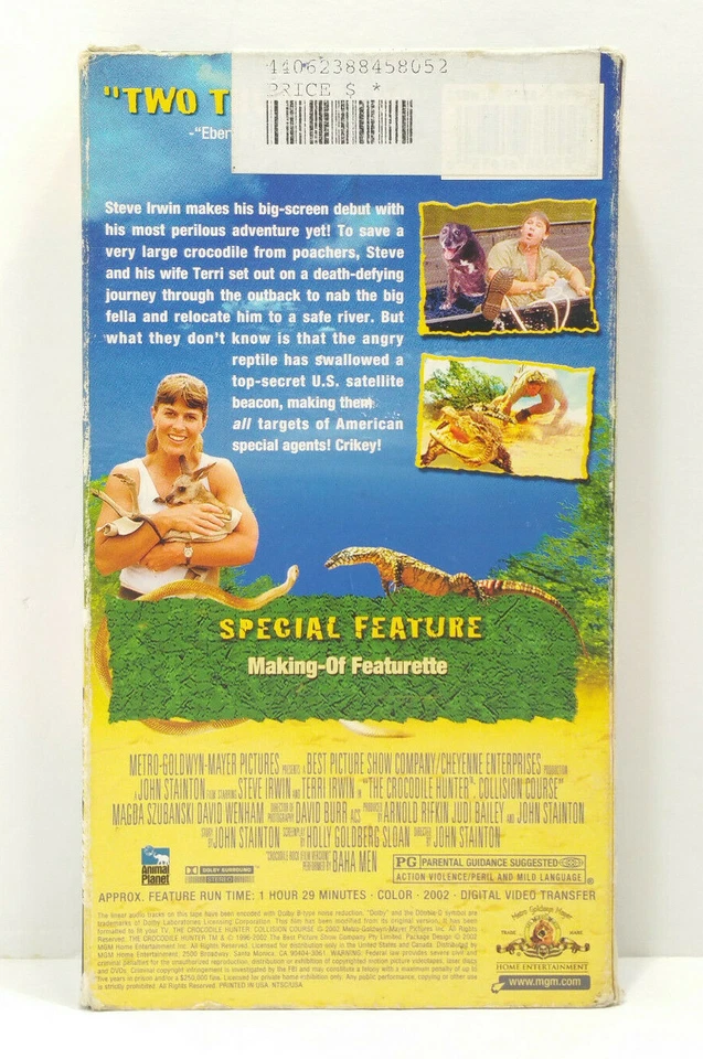 The Crocodile Hunter: Collision Course (VHS, 2002) Steve Irwin TESTED Ex-Rental - Image 2 of 4