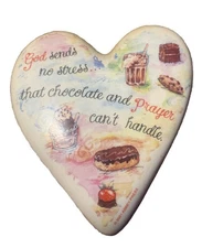 Abbey Press God Sends Dessert Gifts: Heart Magnet Refrigerator 2001 Vntg
