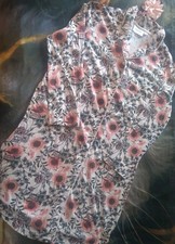 Vintage National Sleepshirt Small Floral Button Front Nightgown CottageCore