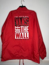 VANS off the Wall Lined Mens Red Rain Jacket ...