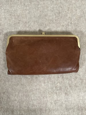 #ad #ad Hobo Internation Lauren Brown Leather Magnetic Fold Wallet Clutch