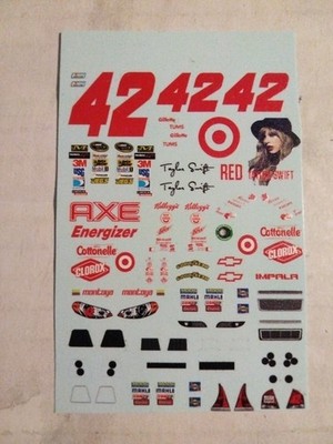 2012 Custom Juan Pablo Montoya #42 Target Taylor Swift  1/64 Waterslide Decals