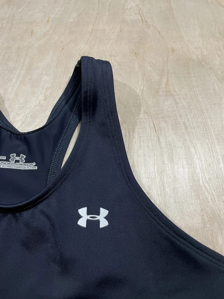 Sujetador deportivo Under Armour para mujer talla pequeña negro gimnasio yoga correr deportes Foto 2 de 4