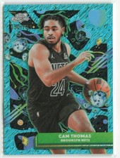 2025-26 Topps Chrome Cosmic Cam Thomas #150 Aqua Refractor /199 Brooklyn Nets