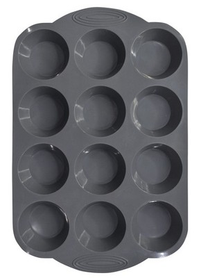 EATO Muffinform 12 Tassen Silikon Yorkshire Pudding 1er Pack Tabletts, grau 