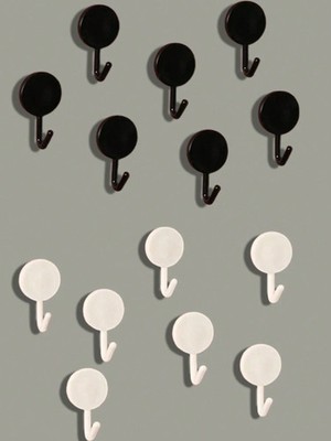10x starke selbstklebende Haken Set selbstklebend zum Aufkleben Wandbehang lochfrei aufhängen..