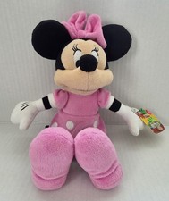 Disney Junior Minnie Mouse 10" Plush Pink Polka Dot Dress Stuffed Animal Toy NWT