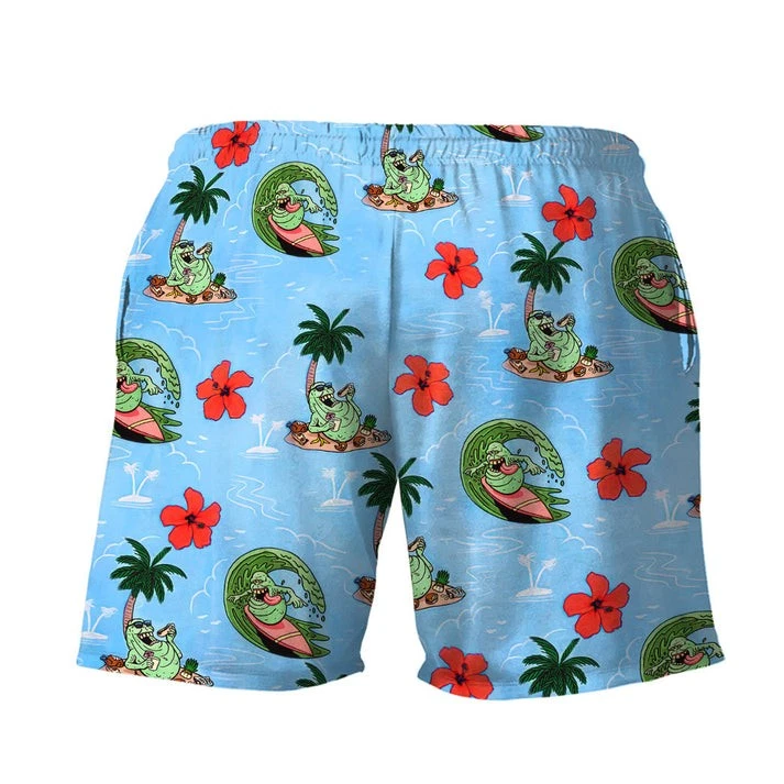 3D Ghostbusters Slimer Ugly Hawaii Vibe Custom Men Shorts