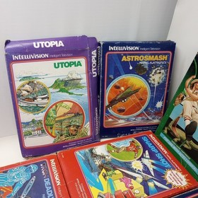 Lot Of 16 Intellivision Games With Boxes (Some Have Manuals & Overlays)