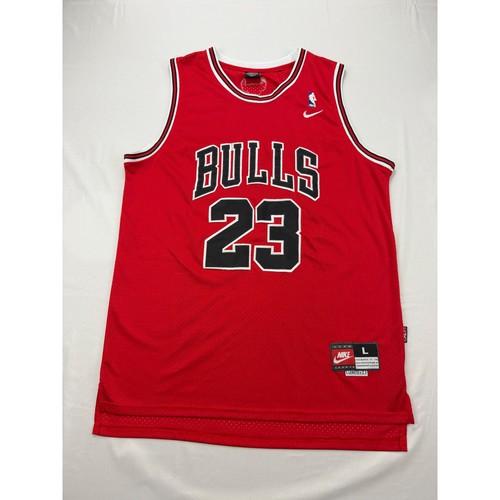 Nike Chicago Bulls Michael Jordan Jersey Mens Large Red 23 NBA Basketball Mesh