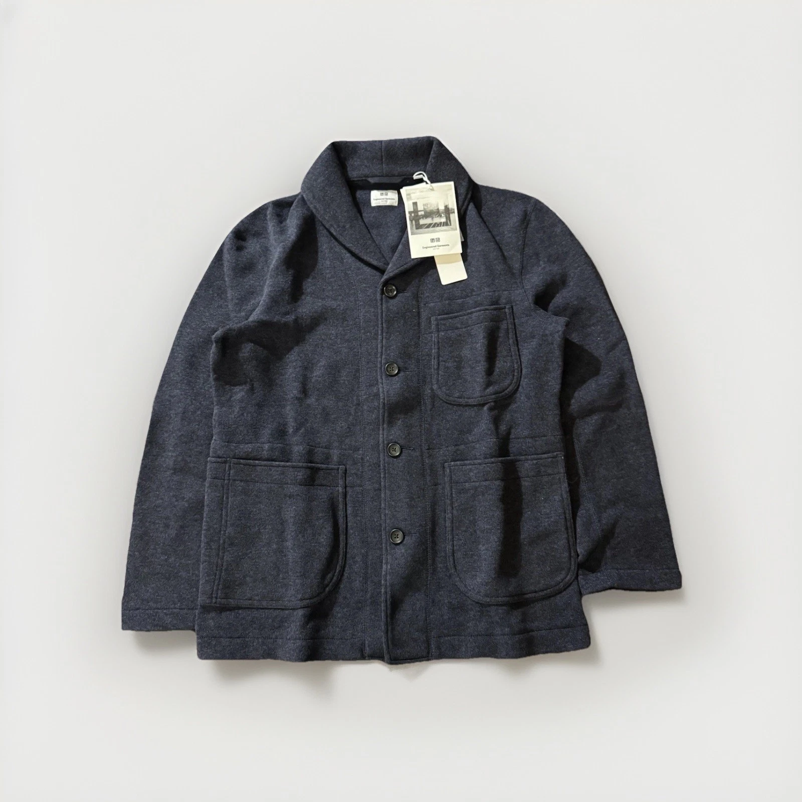 Engineered Garments x Uniqlo Fleece Shawl Collar Tailored Jacket Navy Size S
Opens in a new window o