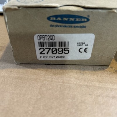 NEW BANNER OPBT2QD OMNI-BEAM POWER BLOCK 10-30VDC 100mA 27095