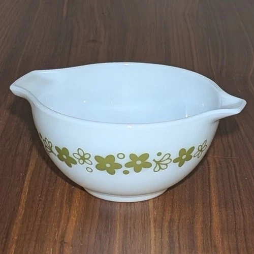 Vintage Pyrex 441 Cinderella Mixing Bowl 1.5 PT Spring Blossom Crazy Daisy EUC