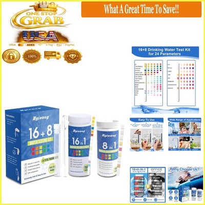 Water Testing Kit 24 in 1, 150 Strips for Drinking, Well, Tap Water