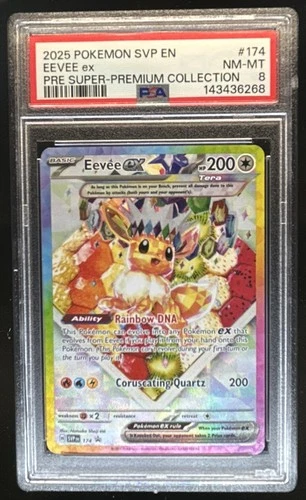 2023-25 Pokemon SV Black Star Promos - SVP EN Eevee ex Full Art #174 PSA 8