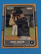 Eric Adler 2025 Onyx Vintage Baseball Orange Border /150 RC White Sox