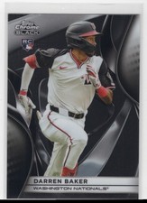 #56 Darren Baker 2025 Topps Chrome Black Base RC Washington Nationals