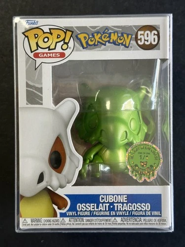 1/1 Limited Edition Pokemon Cubone Osselait Gold Panda Club Funko Pop #596