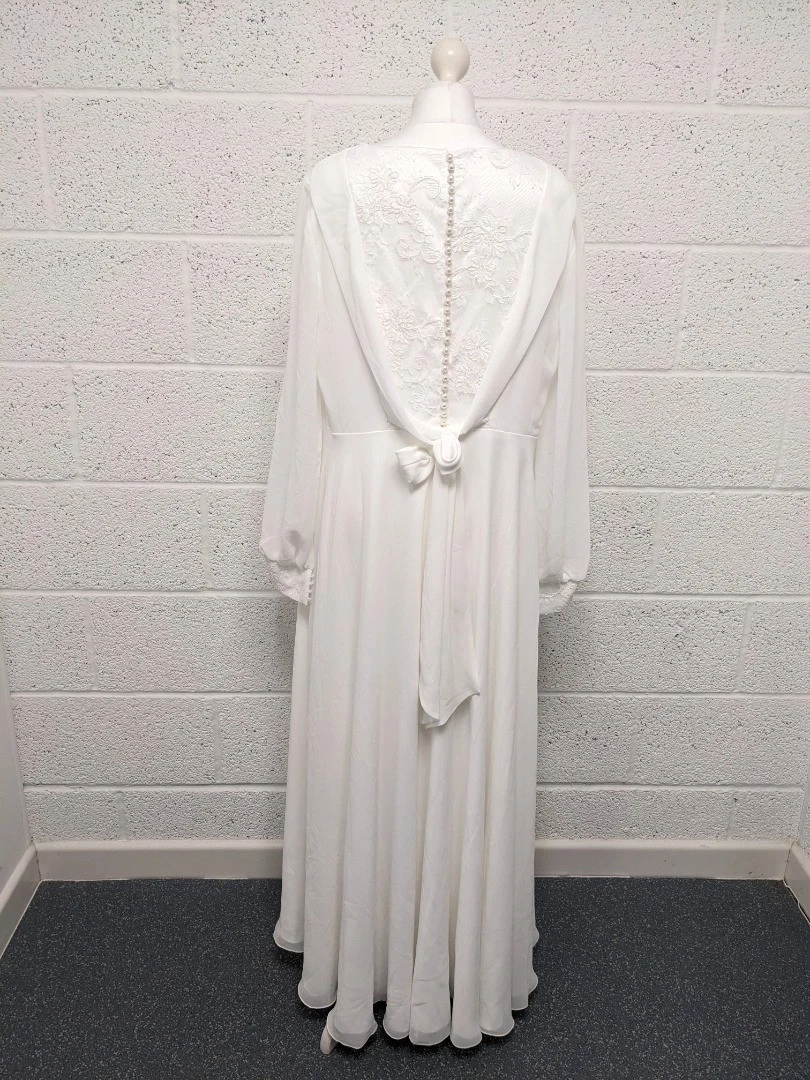 Polyester Square Neck Long Sleeve Wedding Dresses for sale | eBay